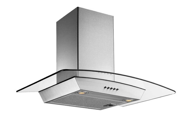 Glass chimney range hood by X-Calibur
